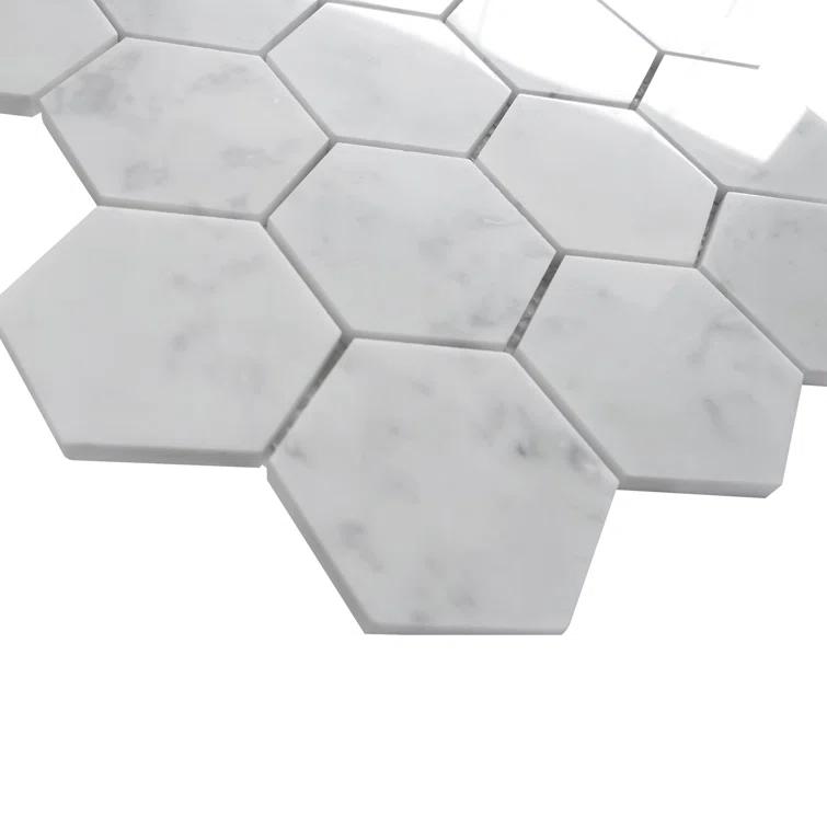 3" x 3" Marble Mosaic Pattern Wall & Floor Tile