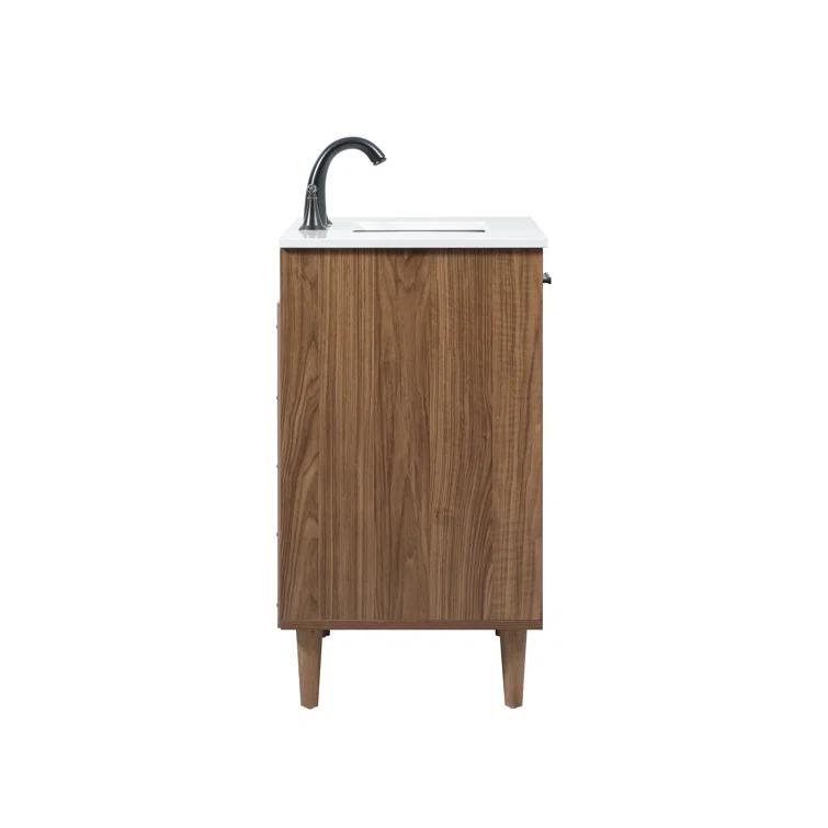 Burnie 36'' Single Bathroom Vanity with Engineered Marble Top