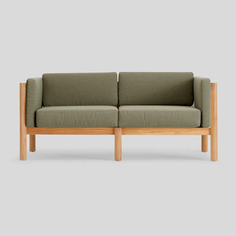 Haven Teak Outdoor Sofa with Sunbrella Cushions