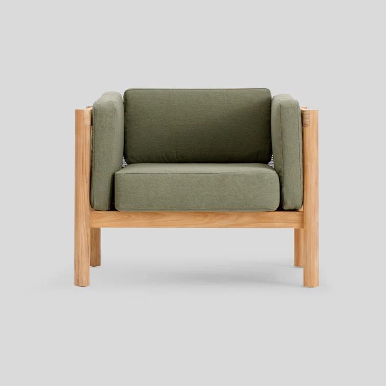 Haven Teak Outdoor Lounge Chair with Sunbrella® Cushion