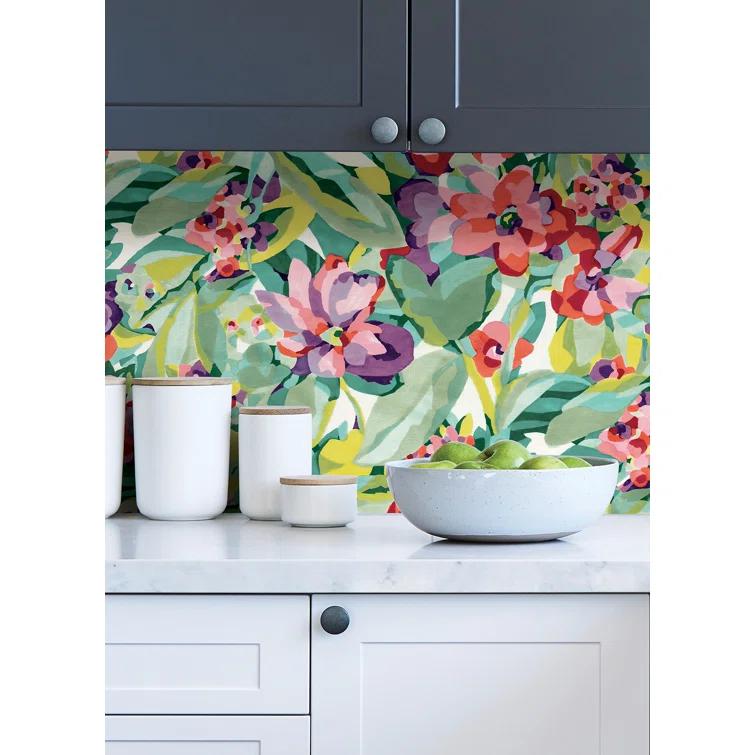 Belles Fleurs Peel & Stick Floral Roll