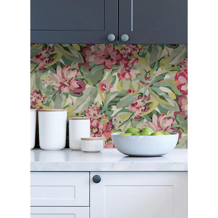 Belles Fleurs Peel & Stick Floral Roll