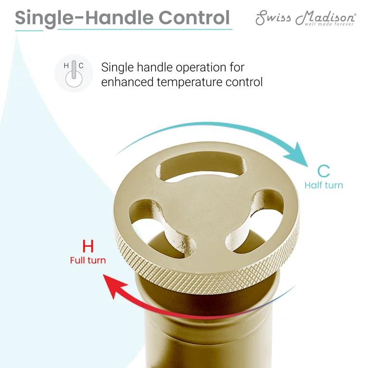 Avallon Single Hole, Single-Handle Wheel, Bathroom Faucet