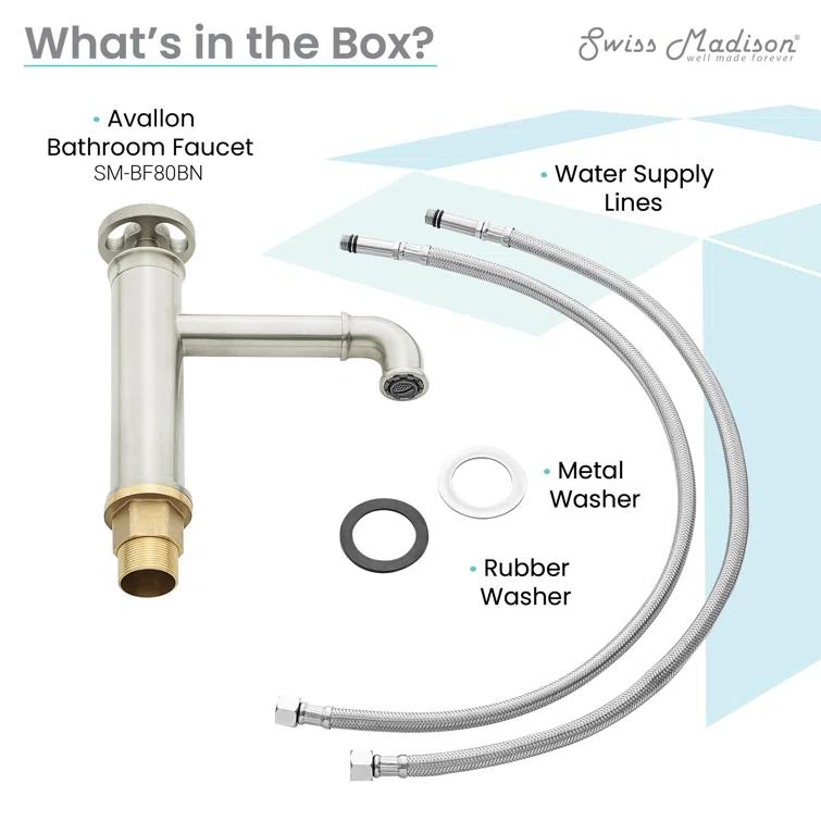 Avallon Single Hole, Single-Handle Wheel, Bathroom Faucet