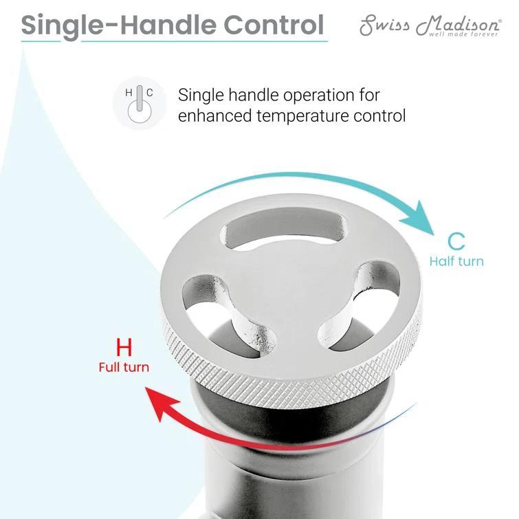 Avallon Single Hole, Single-Handle Wheel, Bathroom Faucet