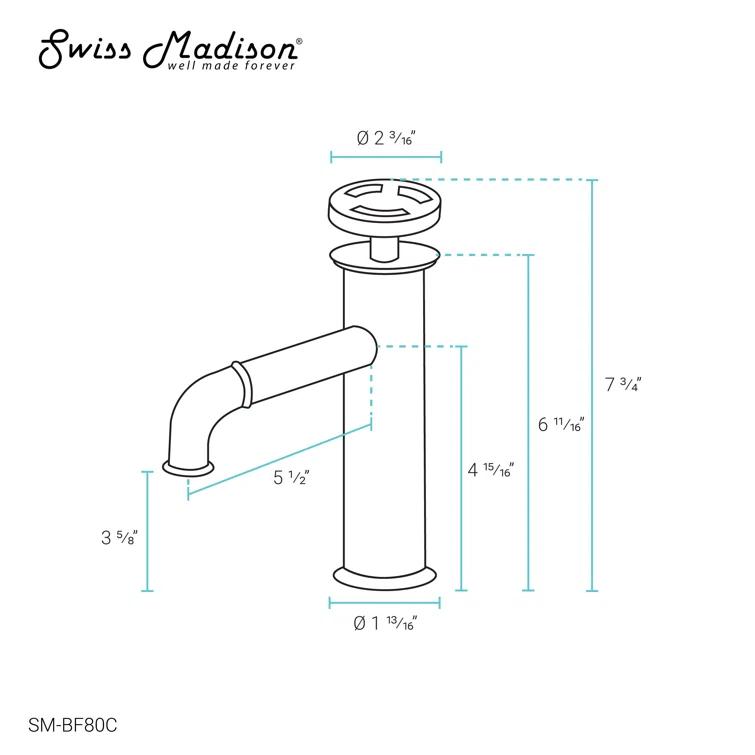 Avallon Single Hole, Single-Handle Wheel, Bathroom Faucet