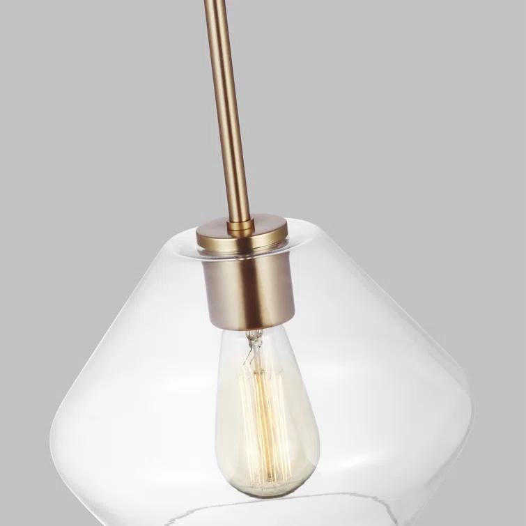 Rooks Single Light Glass Dimmable Pendant
