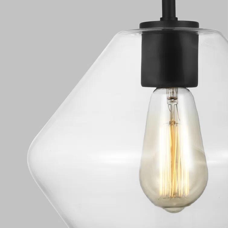 Rooks Single Light Glass Dimmable Pendant