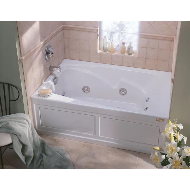Cetra 60" x 36" Alcove Whirlpool Bathtub