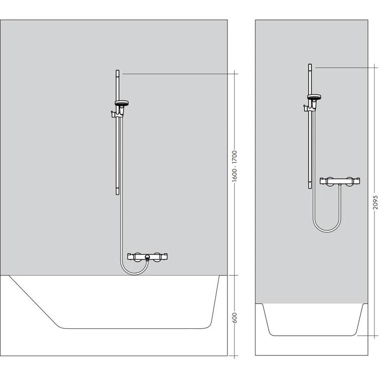 Unica C Wall Bar with Hose