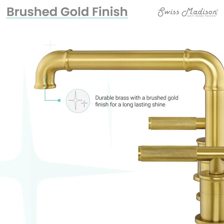 Avallon 8 in. Widespread, Sleek Handle, Bathroom Faucet