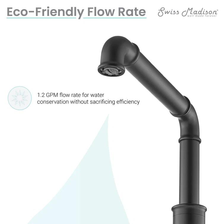 Avallon 8 in. Widespread, Sleek Handle, Bathroom Faucet