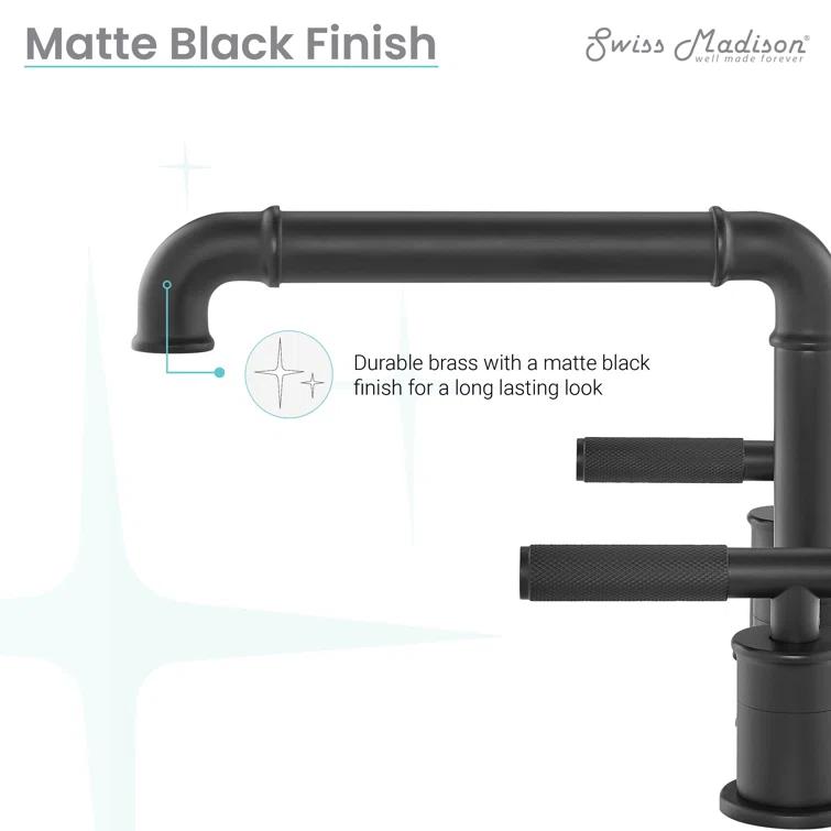 Avallon 8 in. Widespread, Sleek Handle, Bathroom Faucet