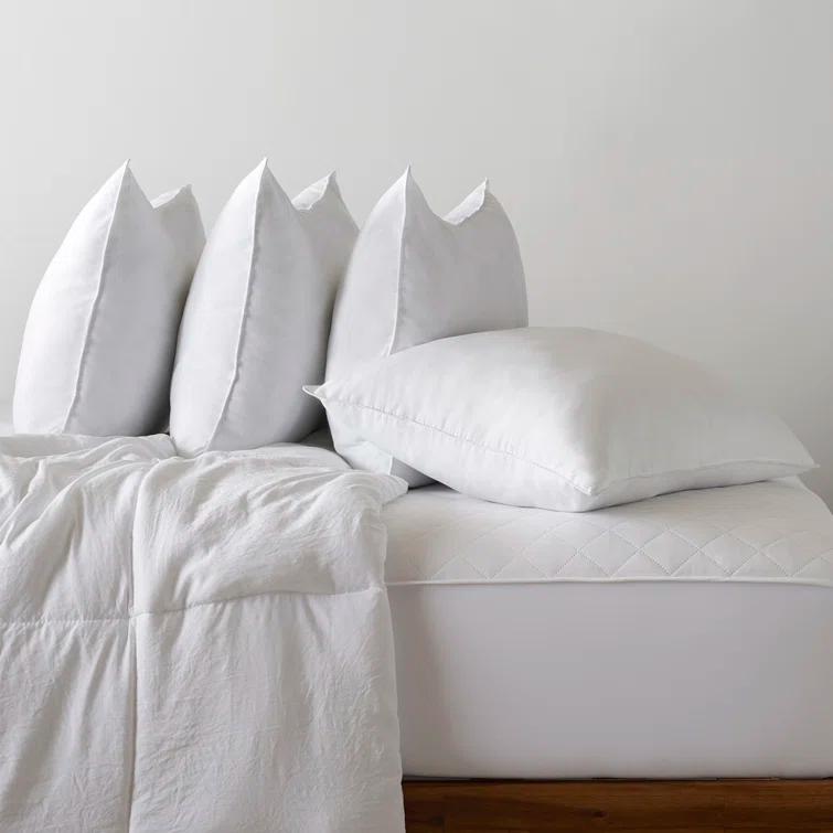 Ella Jayne Home Exquisite Hotel Soft Plush Gel Fiber Filled Allergy Resistant Stomach Sleeper Pillow (Set of 4)