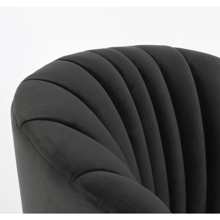Upholstered Swivel Barrel Chair