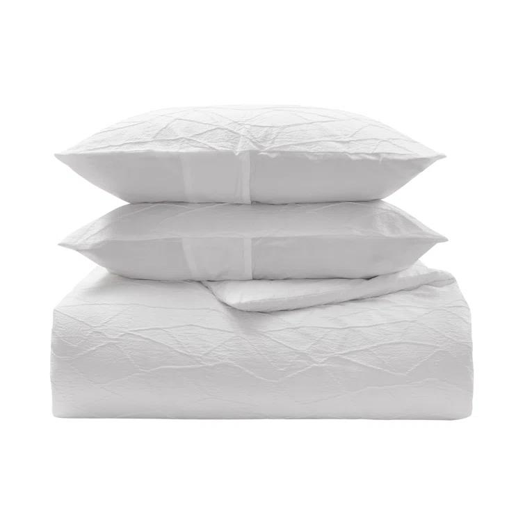 Vera Wang Vera Wang Abstract Crinkle White Comforter Set