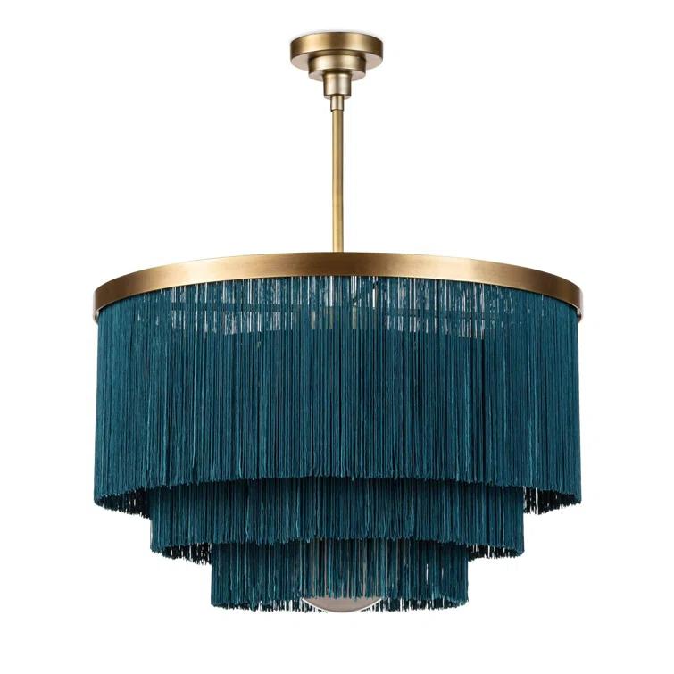 Regina Andrew Cabaret Fringe Chandelier (peacock)