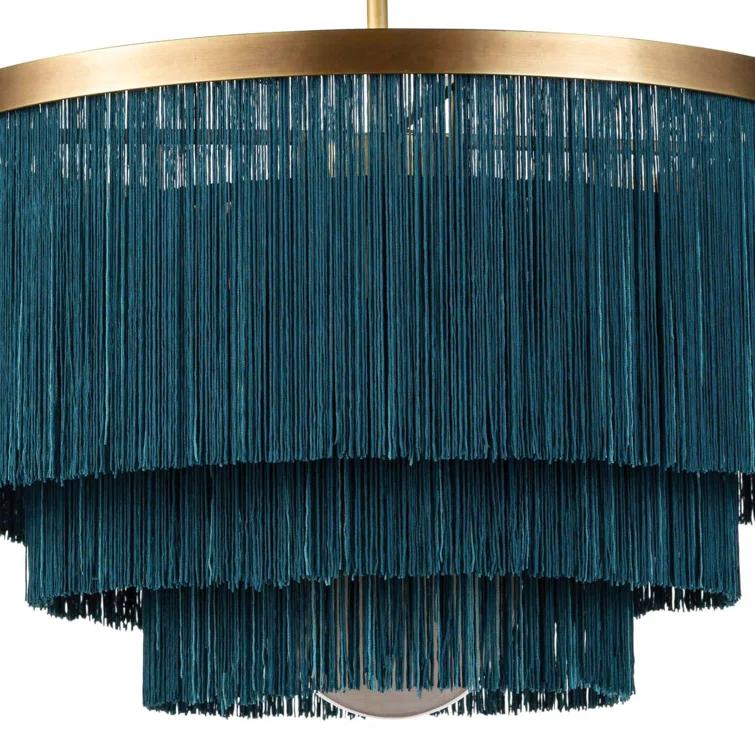 Regina Andrew Cabaret Fringe Chandelier (peacock)
