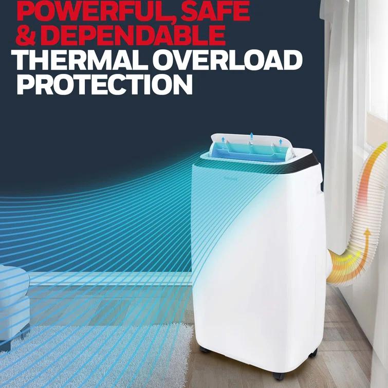 Honeywell 8,000 BTU DOE Portable Air Conditioner, 115V, for up to 500 Sq. Ft. in White