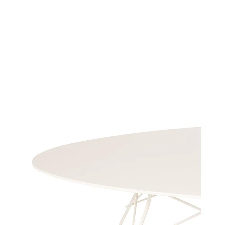 Kartell Glossy Oval Metal Base Dining Table