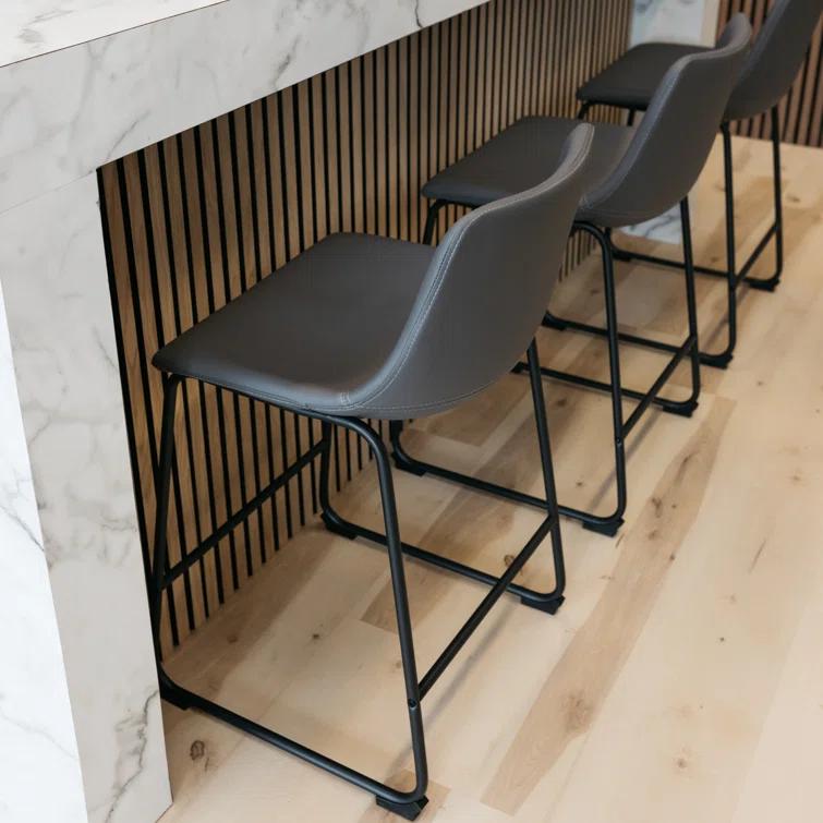 Ashtin Upholstered Counter Stool with Metal Frame