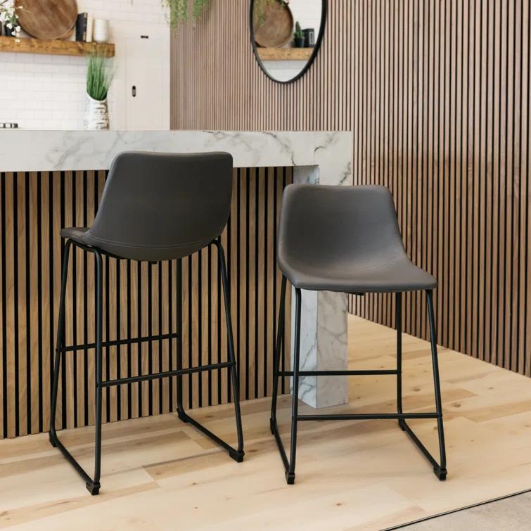 Ashtin Upholstered Counter Stool with Metal Frame
