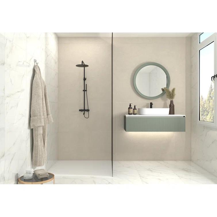 Ackland Zola 24 in. x 24 in. Polished Porcelain Marble Look Floor and Wall Tile