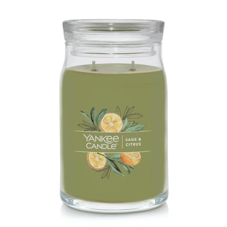 YANKEE CANDLE Signature Sage & Citrus Scented Jar Candle