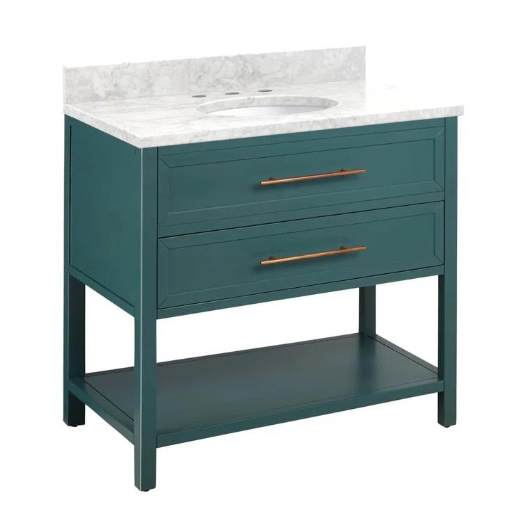 36" Robertson Single Bathroom Vanity Set with Oval Undermount Sink