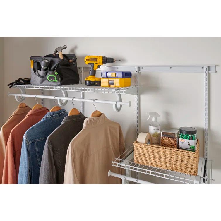 ShelfTrack 48" W - 72" W Closet System Starter Kit