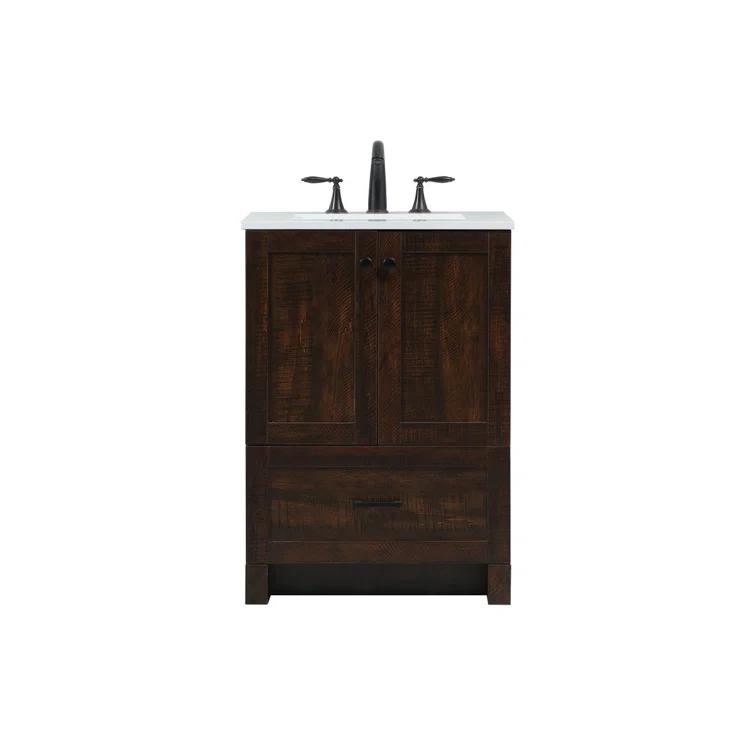 Lark Manor™ Soma 24'' Single Bathroom Vanity with Engineered Marble Top