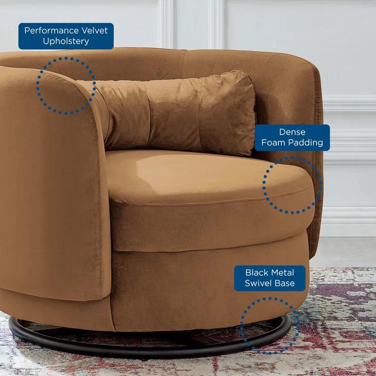 Modway Modway Relish Performance Velvet Performance Velvet Swivel Chair