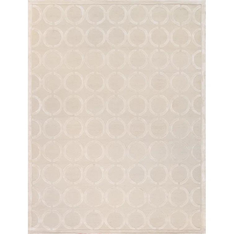 Edgy Hand Tufted Viscose Geometric Indoor Rug