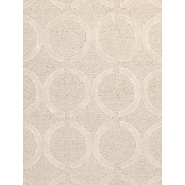 Edgy Hand Tufted Viscose Geometric Indoor Rug