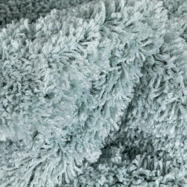 Papastamelos Basics Emerson Plain Textured Seafoam Green Shag Area Rug