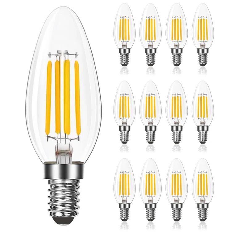 Luxrite LR21648-12PK 7 Watt (100 Watt Equivalent), B11 LED, Dimmable, Natural White (3500K), E12/Candelabra Base