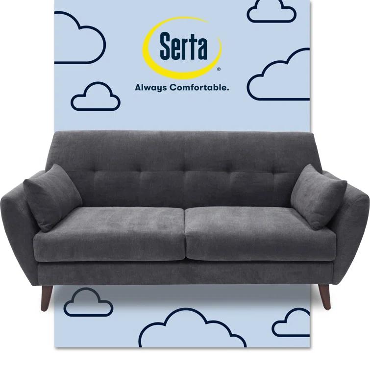 Serta Artesia Midcentury Modern Sofa with Tapered Legs