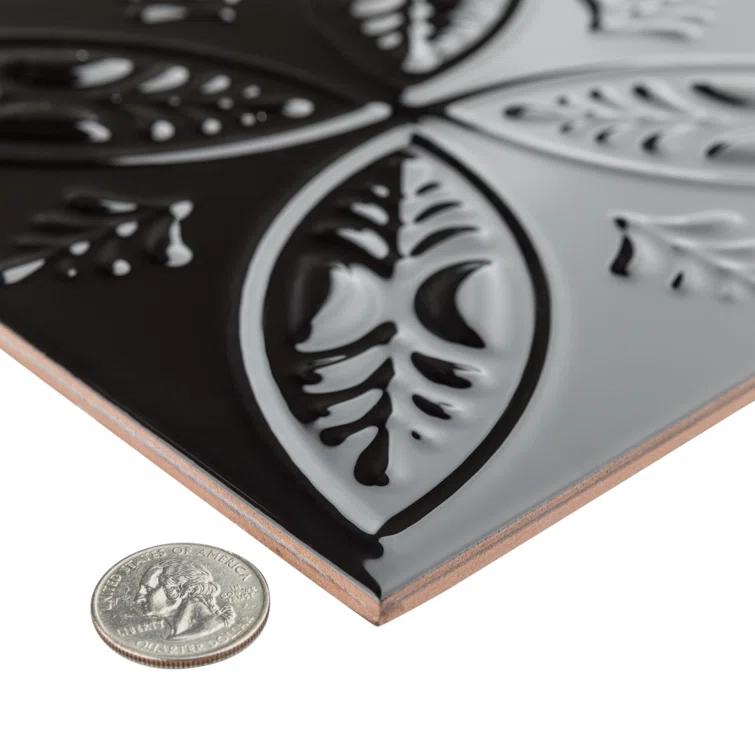 Merola Tile Trend 8" x 8" Ceramic Patterned Wall Tile