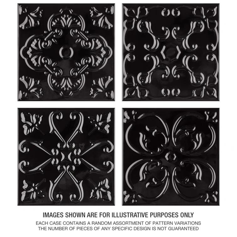 Merola Tile Trend 8" x 8" Ceramic Patterned Wall Tile