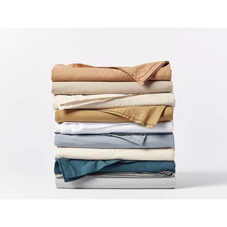 Organic Crinkled Percale Sheet Set