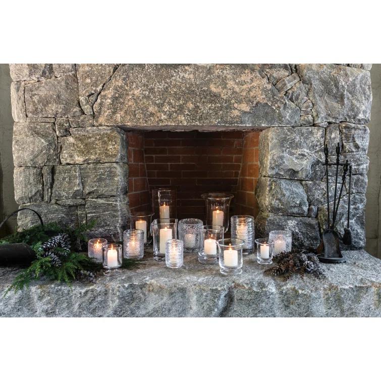 Small Clear Glass Hurricane Candle Holder
