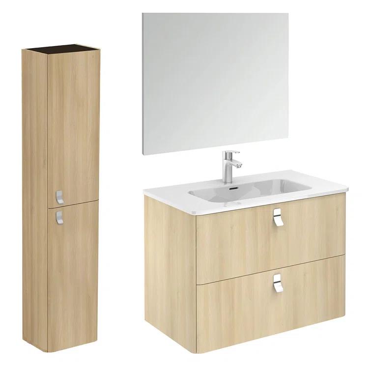 WS Bath Collections Concert 31.9'' Single Bathroom Vanity with Ceramic Top with Mirror
