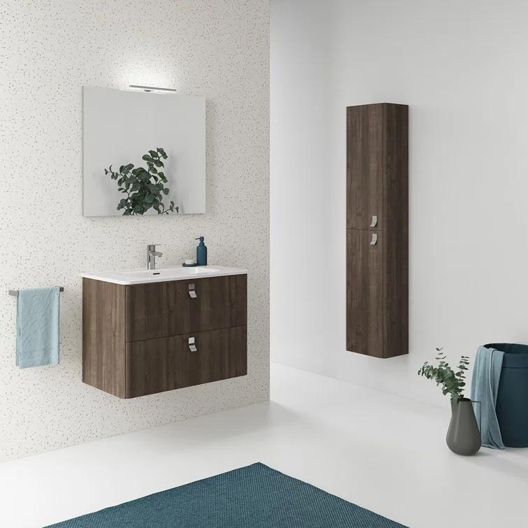 WS Bath Collections Concert 31.9'' Single Bathroom Vanity with Ceramic Top
