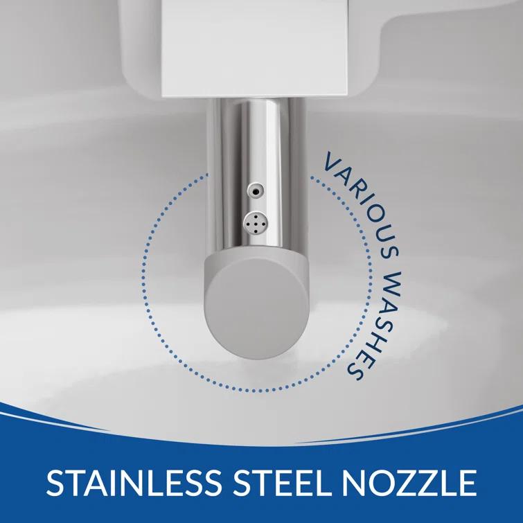 Bio Bidet by BEMIS Discovery DLX Smart Bidet Toilet, Tankless, Auto Open and Close with Kick Flush, Self Cleaning Discovery DLX