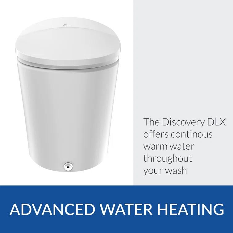 Bio Bidet by BEMIS Discovery DLX Smart Bidet Toilet, Tankless, Auto Open and Close with Kick Flush, Self Cleaning Discovery DLX