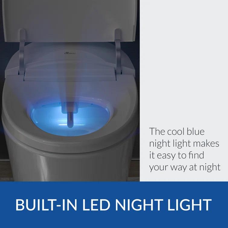 Bio Bidet by BEMIS Discovery DLX Smart Bidet Toilet, Tankless, Auto Open and Close with Kick Flush, Self Cleaning Discovery DLX