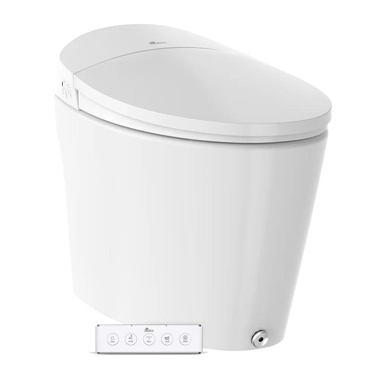 Bio Bidet by BEMIS Discovery DLX Smart Bidet Toilet, Tankless, Auto Open and Close with Kick Flush, Self Cleaning Discovery DLX