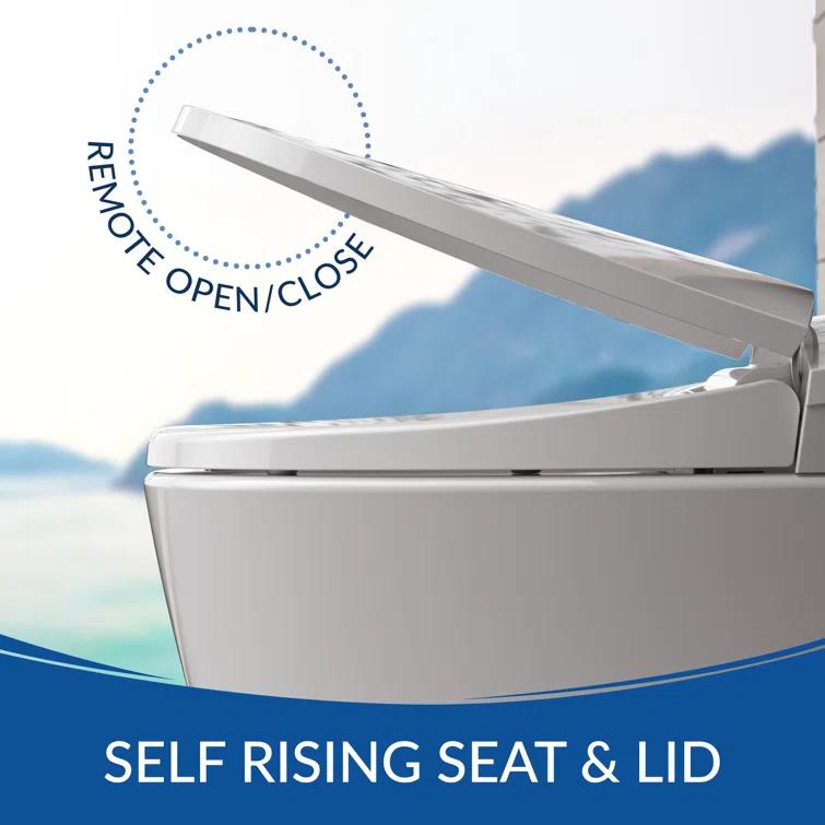 Bio Bidet by BEMIS Discovery DLX Smart Bidet Toilet, Tankless, Auto Open and Close with Kick Flush, Self Cleaning Discovery DLX