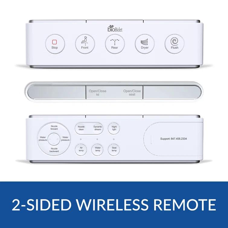 Bio Bidet by BEMIS Discovery DLX Smart Bidet Toilet, Tankless, Auto Open and Close with Kick Flush, Self Cleaning Discovery DLX