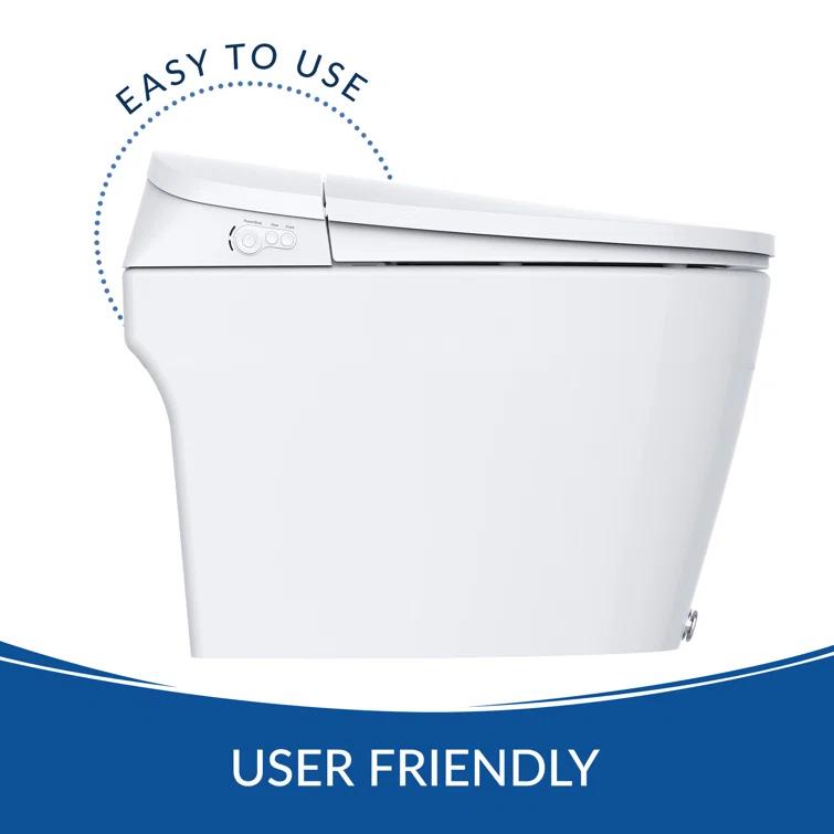 Bio Bidet by BEMIS Discovery DLX Smart Bidet Toilet, Tankless, Auto Open and Close with Kick Flush, Self Cleaning Discovery DLX